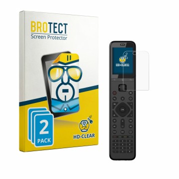 Parte frontal de un envase de producto con el logotipo de la marca BROTECT. Al lado se muestra el dispositivo Sofabaton U3 con