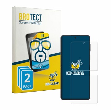 Vorderseite einer Produktverpackung mit dem Markenlogo BROTECT. Daneben ist das Gerät Samsung Galaxy Z Flip 8 mit dem zugehöri