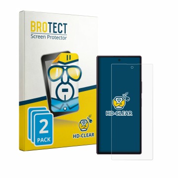 Face avant d’un emballage produit avec le logo de la marque BROTECT. À côté, l’appareil Samsung Galaxy Z Fold 8 Ultra est repr