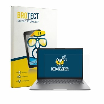 Parte frontale di una confezione del prodotto con il logo del marchio BROTECT. Accanto è raffigurato il dispositivo HP Zbook 8