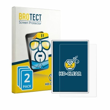 Vorderseite einer Produktverpackung mit dem Markenlogo BROTECT. Daneben ist das Gerät PocketBook InkPad One mit dem zugehörige