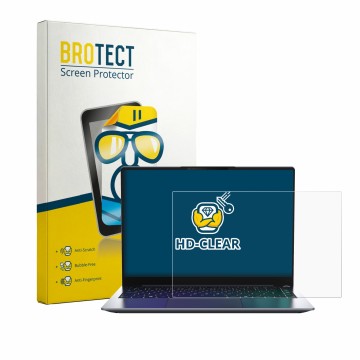 Vorderseite einer Produktverpackung mit dem Markenlogo BROTECT. Daneben ist das Gerät MEDION SPRCHRGD 14 S2 mit dem zugehörige