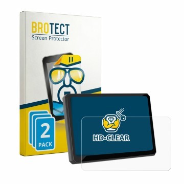 Front side of a product packaging with the brand logo BROTECT. Next to it is the device Carpuride W702BS Pro 7