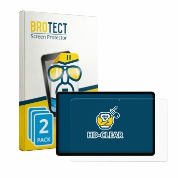 Vorderseite einer Produktverpackung mit dem Markenlogo BROTECT. Daneben ist das Gerät Samsung Galaxy Tab S12 Plus mit dem zuge