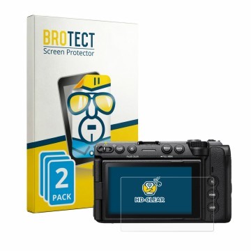 Vorderseite einer Produktverpackung mit dem Markenlogo BROTECT. Daneben ist das Gerät Sony Cinema Line FX5 mit dem zugehörigen