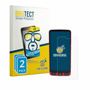 Vorderseite einer Produktverpackung mit dem Markenlogo BROTECT. Daneben ist das Gerät Olympia Neo Plus mit dem zugehörigen Dis