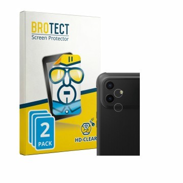 Face avant d’un emballage produit avec le logo de la marque BROTECT. À côté, l’appareil Gigaset GX30 (Caméra UNIQUEMENT) est r