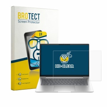 Parte frontal de un envase de producto con el logotipo de la marca BROTECT. Al lado se muestra el dispositivo HP EliteBook 6 G