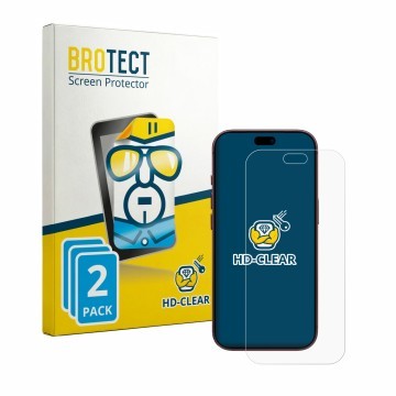 Vorderseite einer Produktverpackung mit dem Markenlogo BROTECT. Daneben ist das Gerät Apple iPhone 18 Pro mit dem zugehörigen 