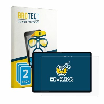 Parte frontal de un envase de producto con el logotipo de la marca BROTECT. Al lado se muestra el dispositivo Lenovo Yoga Tab 