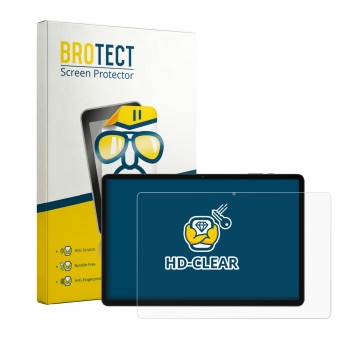 Parte frontal de un envase de producto con el logotipo de la marca BROTECT. Al lado se muestra el dispositivo DOOGEE U14 con s