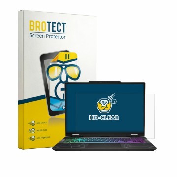 Vorderseite einer Produktverpackung mit dem Markenlogo BROTECT. Daneben ist das Gerät MSI Cyborg 15 B13W mit dem zugehörigen D