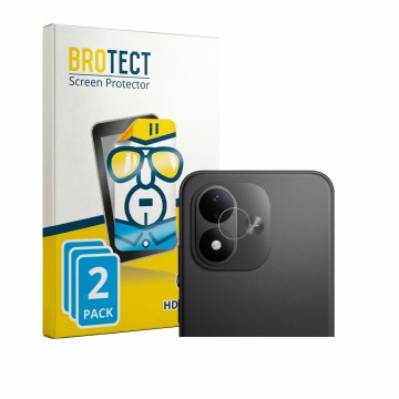 Parte frontale di una confezione del prodotto con il logo del marchio BROTECT. Accanto è raffigurato il dispositivo Xiaomi Red