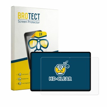 Front side of a product packaging with the brand logo BROTECT. Next to it is the device Teclast T70 Pro shown with the corresp