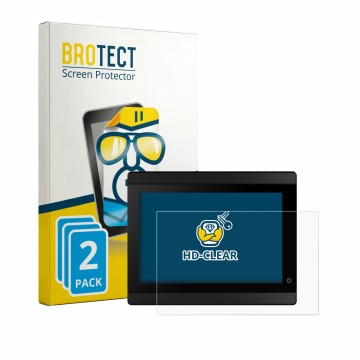 Vorderseite einer Produktverpackung mit dem Markenlogo BROTECT. Daneben ist das Gerät Garmin GMI 40 mit dem zugehörigen Displa