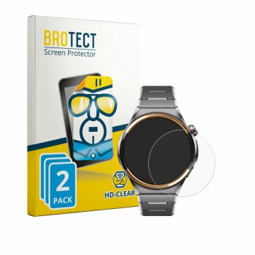 Parte frontale di una confezione del prodotto con il logo del marchio BROTECT. Accanto è raffigurato il dispositivo Huawei Wat