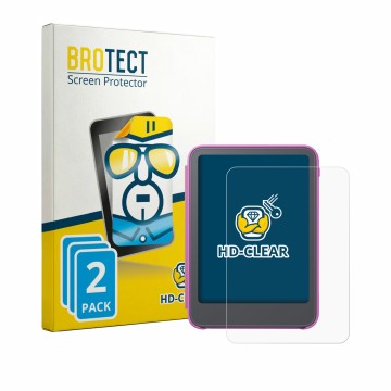 Parte frontale di una confezione del prodotto con il logo del marchio BROTECT. Accanto è raffigurato il dispositivo Amazon Kin