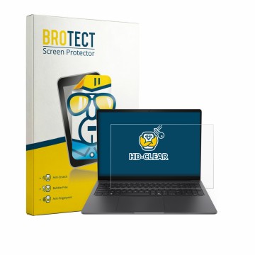 Parte frontal de un envase de producto con el logotipo de la marca BROTECT. Al lado se muestra el dispositivo Dell Pro Precisi