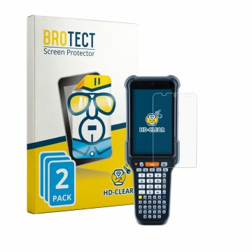 Parte frontale di una confezione del prodotto con il logo del marchio BROTECT. Accanto è raffigurato il dispositivo Datalogic 