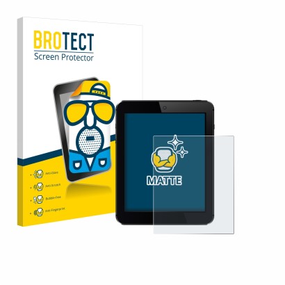 Parte frontal de un envase de producto con el logotipo de la marca BROTECT. Al lado se muestra el dispositivo con su protector