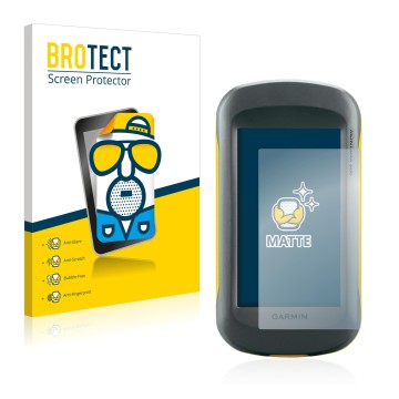 Parte frontale di una confezione del prodotto con il logo del marchio BROTECT. Accanto è raffigurato il dispositivo Garmin Mon