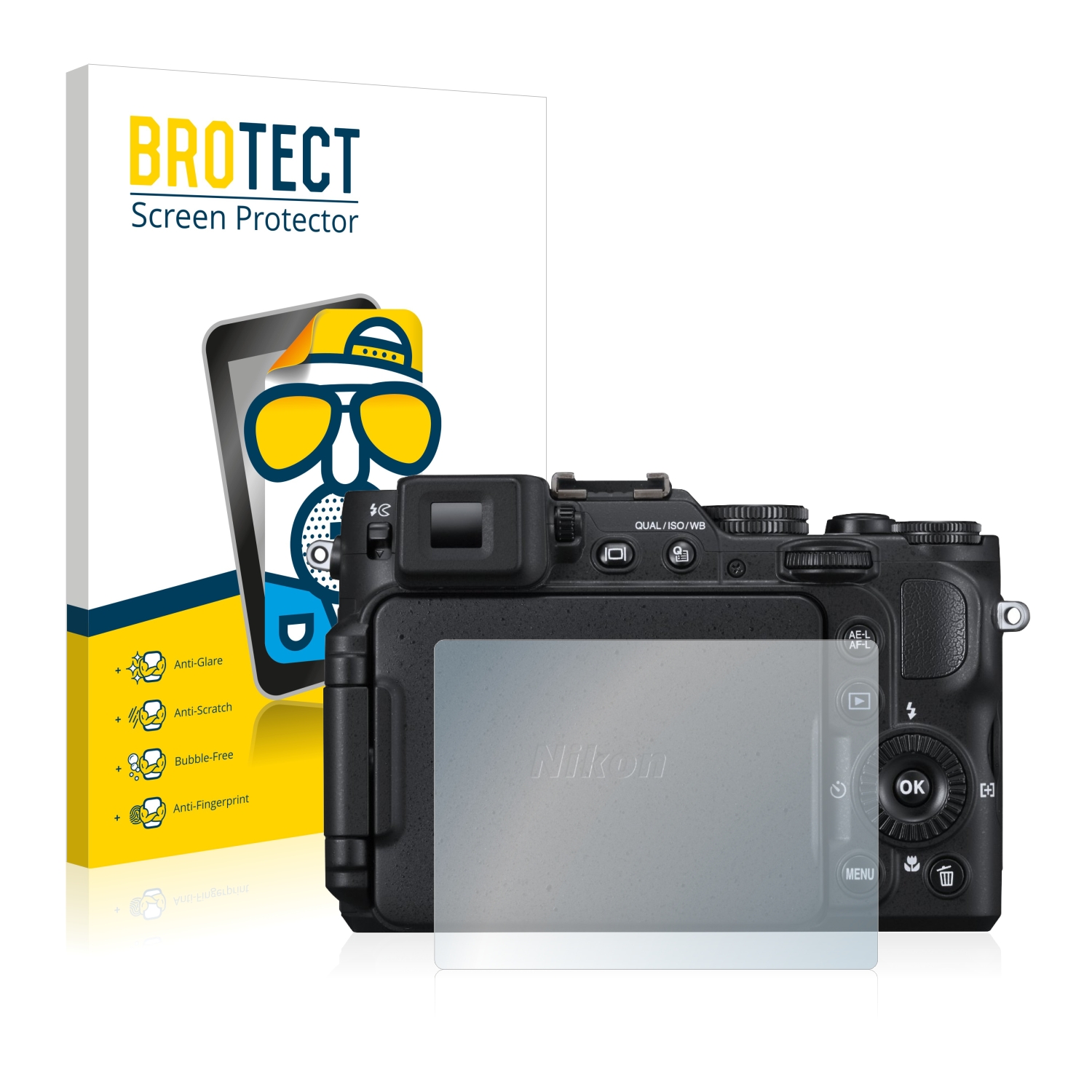 BROTECT 2X Entspiegelungs-Schutzfolie kompatibel mit Nikon Coolpix P900 Displayschutz-Folie Matt Anti-Fingerprint Anti-Reflex