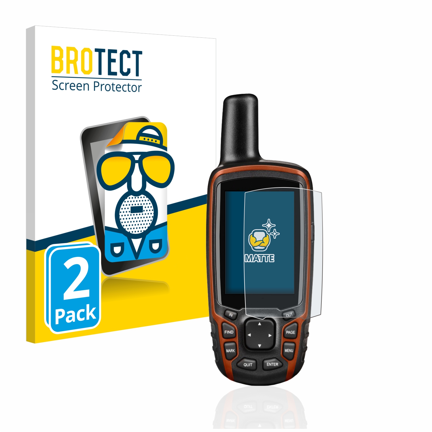 Garmin GPSMAP 64s 2x BROTECT® Matte Screen Protector anti-glare hardcoated 