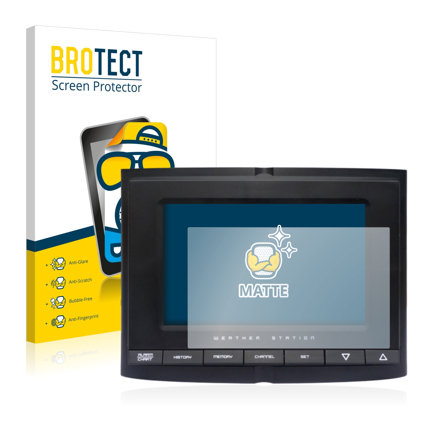 Matná ochranná fólie BROTECT pro Smartwares Wireless Weather Station SHS-45000EU, 2 ks