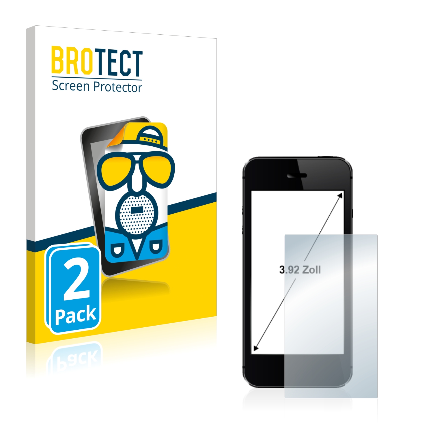 Matná ochranná fólie BROTECT pro Telefon s displejem 3.9" palce [60.2 mm x 79.5 mm, 4:3], 2 ks