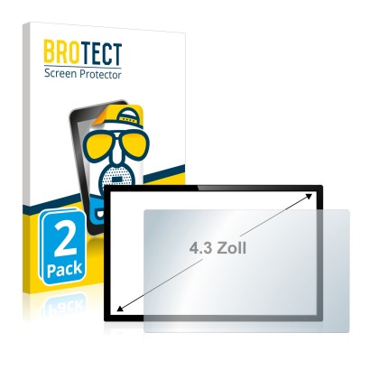 Face avant d’un emballage produit avec le logo de la marque BROTECT. À côté, l’appareil est représenté avec la protection d’éc