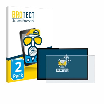 Front side of a product packaging with the brand logo BROTECT. Next to it is the device shown with the corresponding screen pr