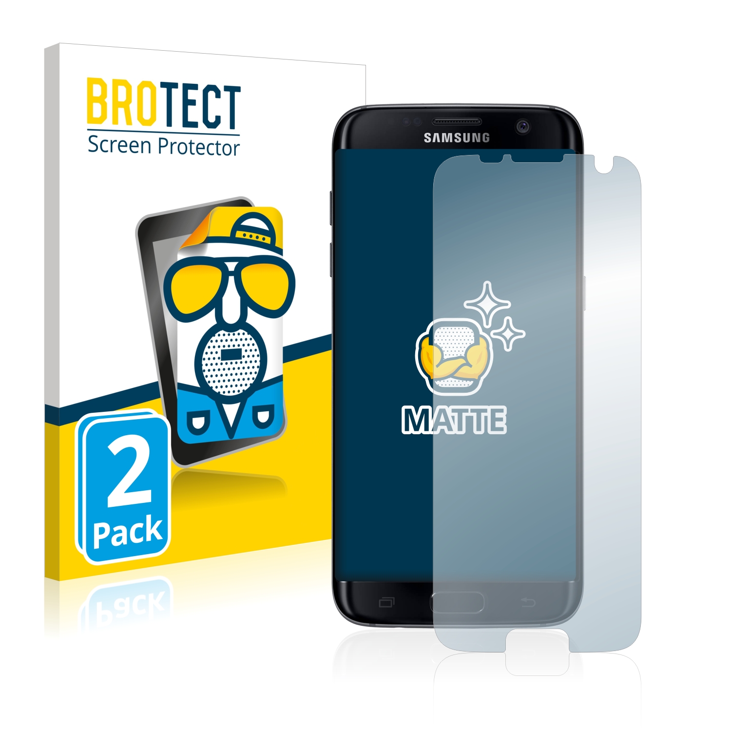 Matná ochranná fólie BROTECT pro Samsung Galaxy S7 Edge, 2 ks