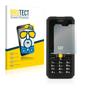 Vorderseite einer Produktverpackung mit dem Markenlogo BROTECT. Daneben ist das Gerät Caterpillar Cat B30 mit dem zugehörigen 