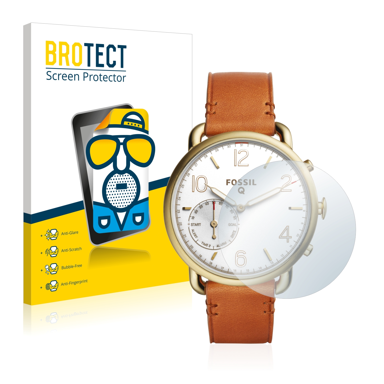 Matná ochranná fólie BROTECT pro Fossil Q Tailor, 2 ks