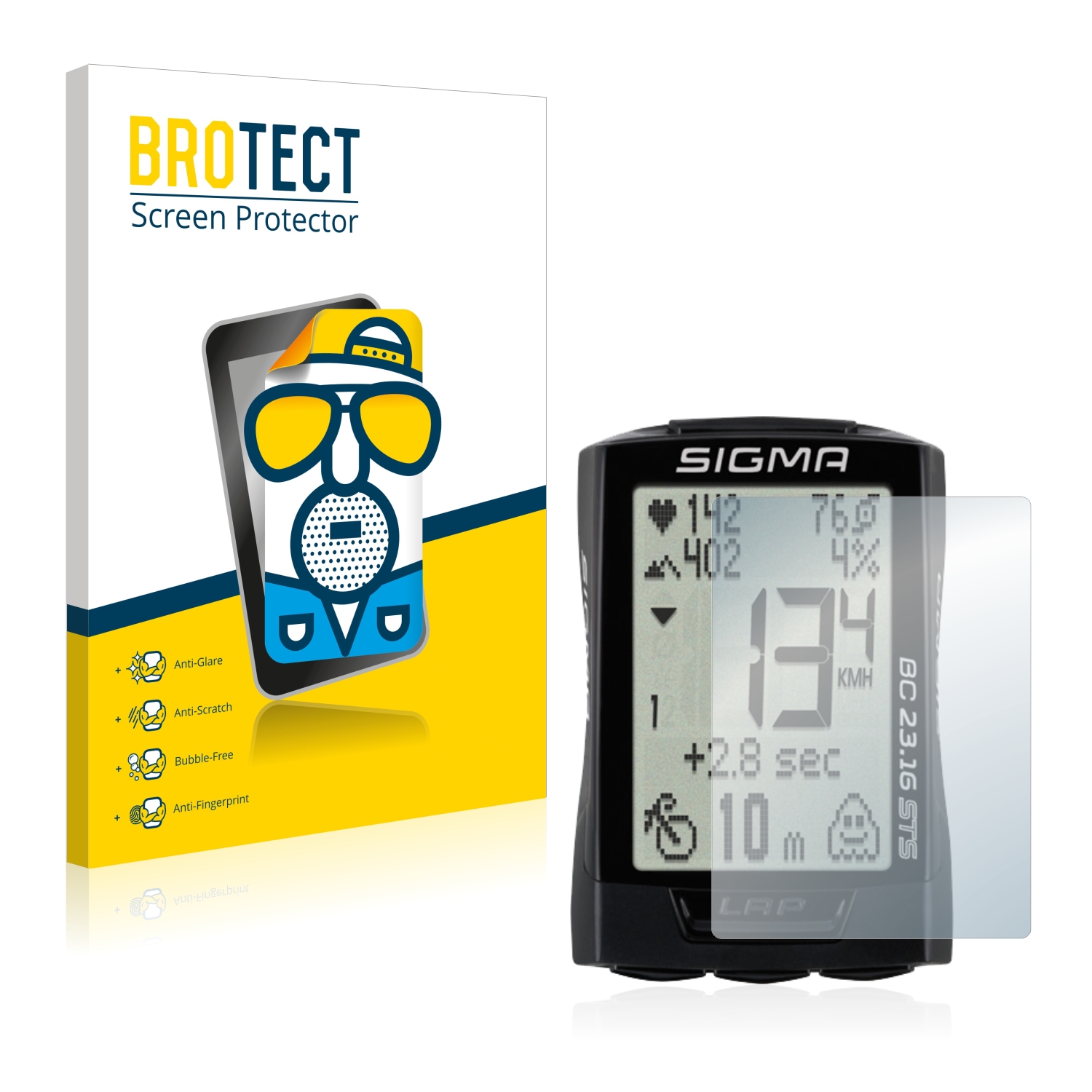 2 Pièces Anti-Reflet BROTECT Protection Ecran Mat pour Sigma BC 23.16 