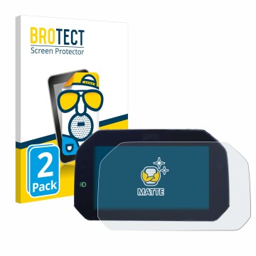 Front side of a product packaging with the brand logo BROTECT. Next to it is the device BMW R 1200 GS 2017-2018 Connectivity T