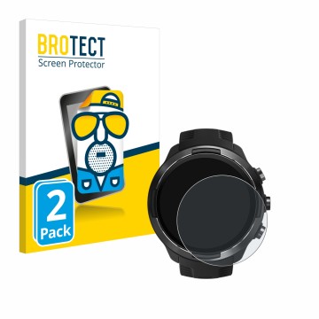 Vorderseite einer Produktverpackung mit dem Markenlogo BROTECT. Daneben ist das Gerät Suunto 9 mit dem zugehörigen Displayschu