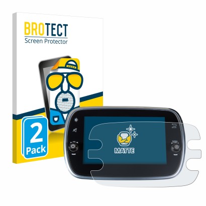 Face avant d’un emballage produit avec le logo de la marque BROTECT. À côté, l’appareil Fiat 500X 2016-2019 Uconnet 7" est rep