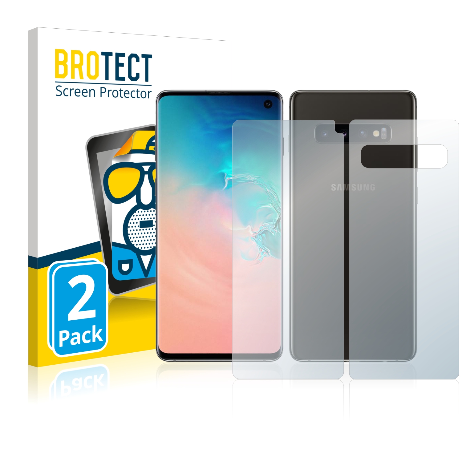 Matná ochranná fólie BROTECT pro Samsung Galaxy S10 (Přední strana + Zadní strana), 2 ks