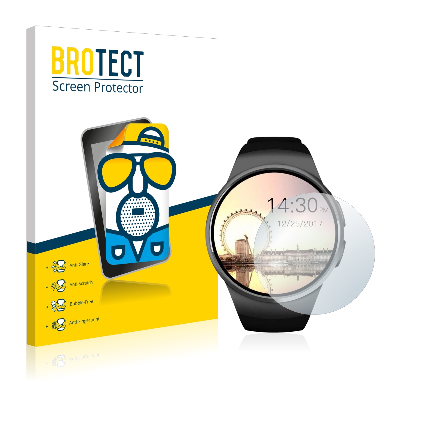 Matná ochranná fólie BROTECT pro Evershop Bluetooth Smartwatch (1.5), 2 ks