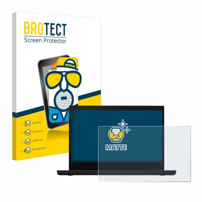 Parte frontale di una confezione del prodotto con il logo del marchio BROTECT. Accanto è raffigurato il dispositivo Lenovo Thi