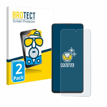 Vorderseite einer Produktverpackung mit dem Markenlogo BROTECT. Daneben ist das Gerät Samsung Galaxy S21 Plus 5G mit dem zugeh