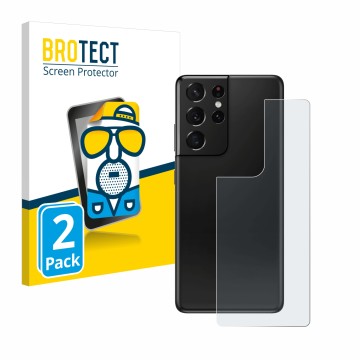 Parte frontal de un envase de producto con el logotipo de la marca BROTECT. Al lado se muestra el dispositivo Samsung Galaxy S