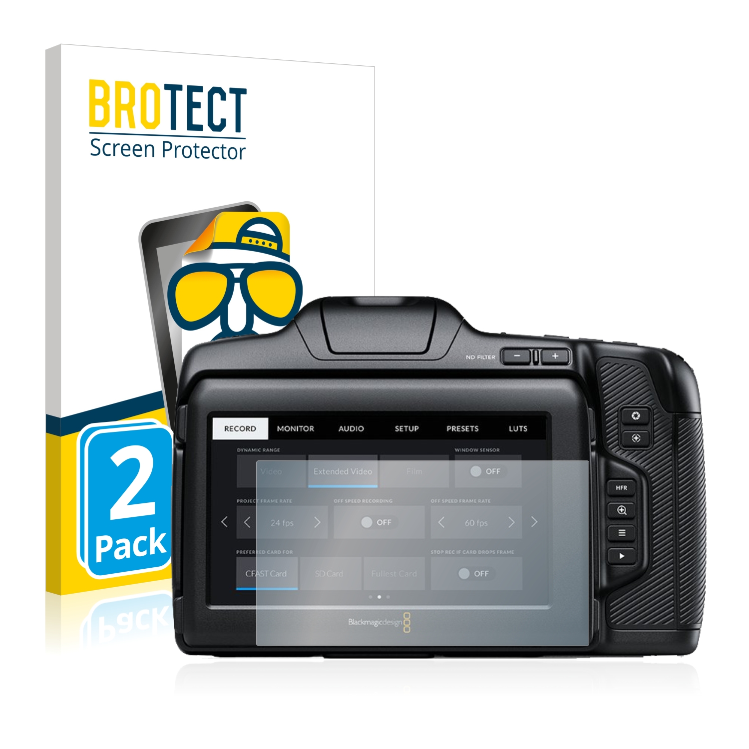 2x Pellicola protettiva antiriflesso per Blackmagic Pocket Cinema Camera 6k PRO Matt 