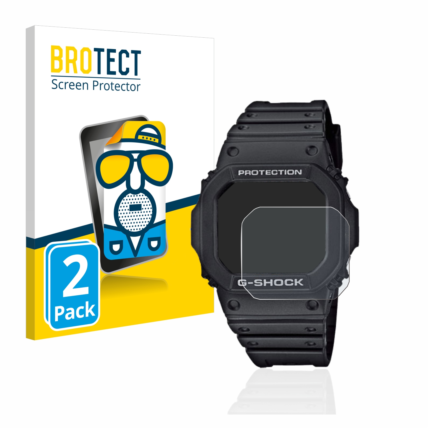 2x BROTECT Matte Screen Protector for Casio G-Shock GW-M5610-1ER