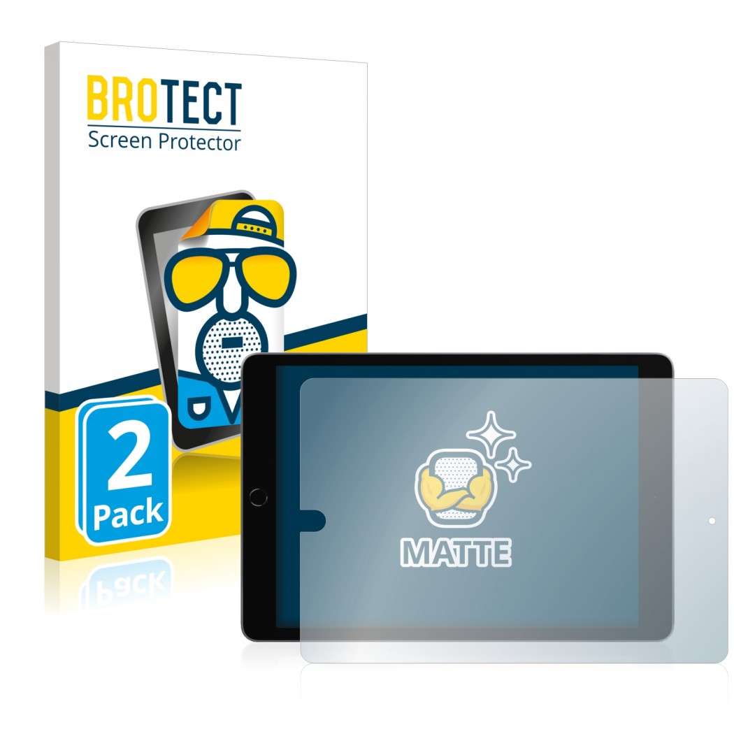 2x BROTECT Matte Film de protection d'écran mat pour Apple iPad 10.2 WiFi  Cellular 2021 (en paysage, 9e Gen.)