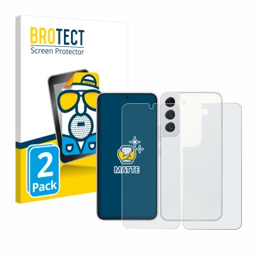 Parte frontale di una confezione del prodotto con il logo del marchio BROTECT. Accanto è raffigurato il dispositivo Samsung Ga