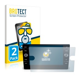 Front side of a product packaging with the brand logo BROTECT. Next to it is the device Volkswagen T-Roc R Line 2022 Discover 