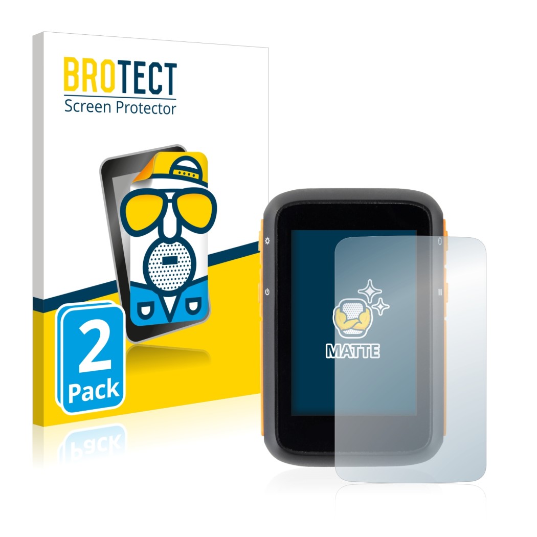 Parte frontal de un envase de producto con el logotipo de la marca BROTECT. Al lado se muestra el dispositivo provelo GPS-Fahr