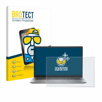 Front side of a product packaging with the brand logo BROTECT. Next to it is the device Dell Latitude 7440 Laptop shown with t